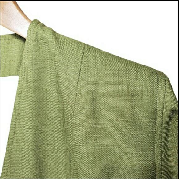 Vintage Blazer Green Collarless 80s - Picture 3 of 6